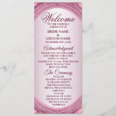Welkom bruiloft Roos Blush Pink Lijst Modern Programmakaart (Voorkant)