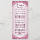 Welkom bruiloft Roos Blush Pink Lijst Modern Programmakaart (Achterkant)