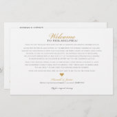 Welkom Bruiloft Route Kaart Kaart - CUSTOM Hannah (Voorkant / Achterkant)