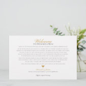 Welkom Bruiloft Route Kaart Kaart - CUSTOM Hannah (Staand voorkant)