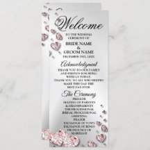 Welkom Bruiloft Roze Perzik Glanzende Geometrische