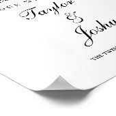 Welkom bruiloft Sign Waterverf Wildflower Poster (Hoek)