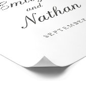 Welkom bruiloft Teken Perzische Waterverf Poster (Hoek)