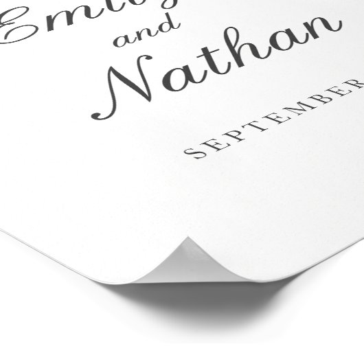 Welkom bruiloft Teken Perzische Waterverf Poster (Hoek)