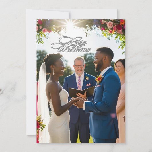 Welkom bruiloft uitnodiging ontwerp (Voorkant)