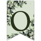 Welkom bruiloft van Greenery Floral Leaves Vlaggetjes (Tweede vlag)