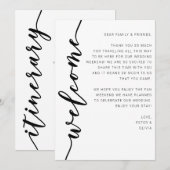 Welkom bruiloft Wekend reisroute-Kaarten (Voorkant / Achterkant)