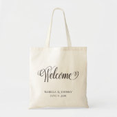 Welkom|bruiloft welkomstcadeau, bruiloft gunst tote bag (Voorkant)