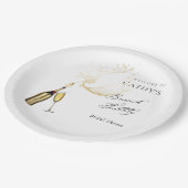 Welkom Brunch en Bubbly Vrijgezellenfeest 9" Rond Papieren Bordje (Gekanteld)