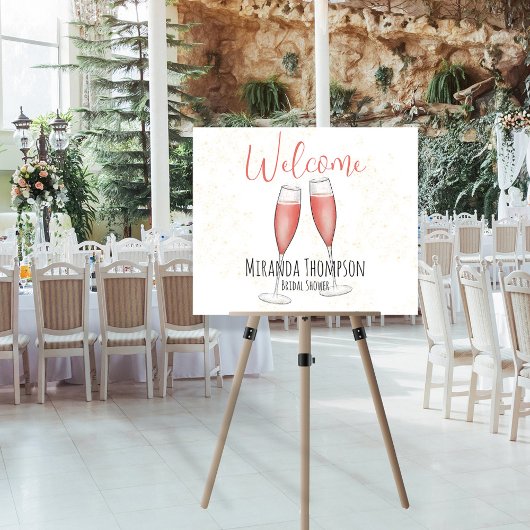 Welkom Brunch en Bubbly Vrijgezellenfeest Champagn Poster