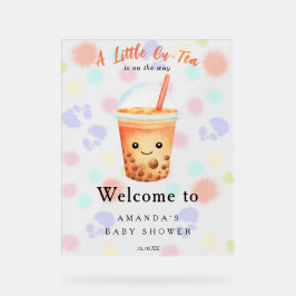 Welkom Bubble Tea Baby Shower Welkom Acryl Bord