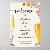 Welkom Bubbles & Brews Herfst Wilde Bloemen Douche Poster (Voorkant)