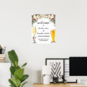 Welkom Bubbles & Brews Winter Couples Bruiloftfees Poster (Thuiskantoor)