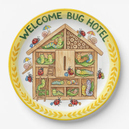"Welkom Bug Hotel" Mooie Insecten Papieren Bord