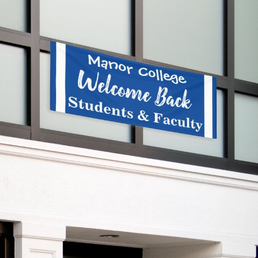 Welkom buitenschool terug banner (Buitenkant Gebouw)