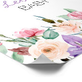 Welkom Bunny Floral Love Heart Poster (Hoek)