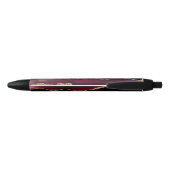 Welkom Burgundy Agate Gold Wedding Zwarte Inkt Pen (Achterkant)
