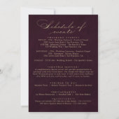 Welkom Burgundy Gold Glitter Wedding (Achterkant)