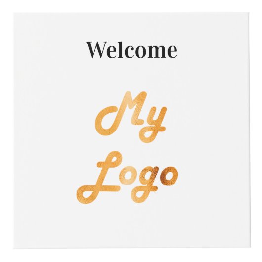 Welkom business logo QR code menu witte tafel Kubus (Voorkant)