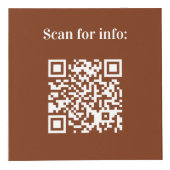 Welkom business logo QR codes bruin info tafel Kubus (Voorkant)