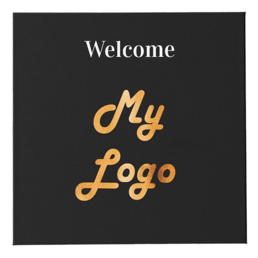 Welkom business logo QR codes info menu tafel Kubus (Voorkant)