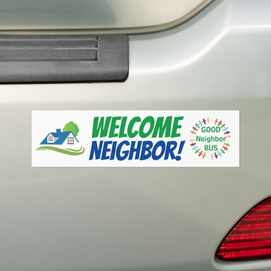 Welkom, buurman! Schoolbus Bumpersticker (Op auto)