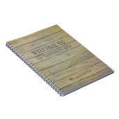 Welkom Cabin op maat gepersonaliseerd bergmeer Notitieboek (Rechterzijde)
