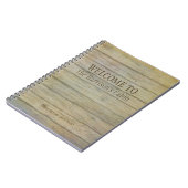 Welkom Cabin op maat gepersonaliseerd bergmeer Notitieboek (Linkerzijde)
