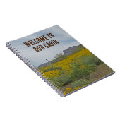 Welkom Cabin Rustic Southwest Flowers House Guest Notitieboek (Rechterzijde)
