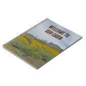 Welkom Cabin Rustic Southwest Flowers House Guest Notitieboek (Linkerzijde)