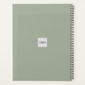 Welkom Cabine in Bossen Guestbook Monogram Planner (Achterkant)