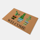 Welkom Cactus Rug, Cute Cactus Decor Deurmat (Schuin)