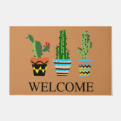 Welkom Cactus Rug, Cute Cactus Decor Deurmat (Voorkant)