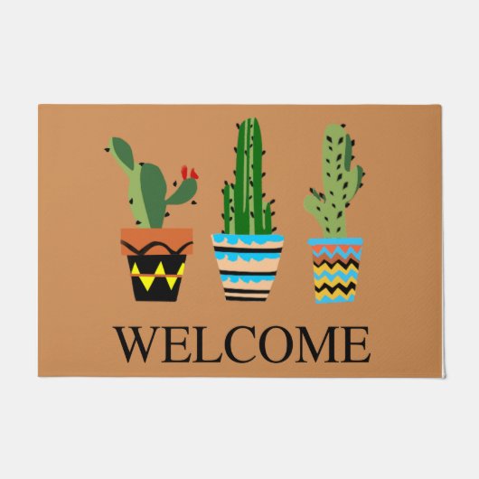 Welkom Cactus Rug, Cute Cactus Decor Deurmat (Voorkant)