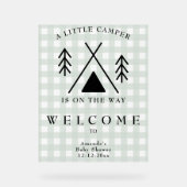 Welkom Camping Baby shower Acryl Bord (Voorkant)
