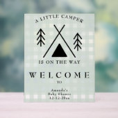 Welkom Camping Baby shower Acryl Bord (Neutraal)