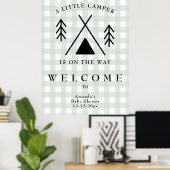 Welkom Camping Baby shower Poster (Thuiskantoor)