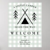 Welkom Camping Baby shower Poster (Voorkant)