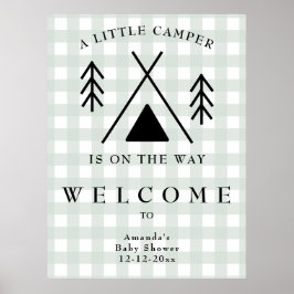 Welkom Camping Baby shower Poster