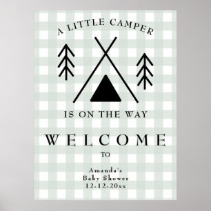Welkom Camping Baby shower Poster