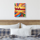 Welkom canvasprint op wandkunstopstelling  canvas afdruk (Insitu (Slaapkamer))
