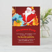 Welkom Cartoon Santa Claus Kaart (Staand voorkant)