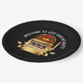 Welkom Casino-speelpartijpapier bord (Gekanteld)