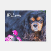 Welkom Cavalier King Charles Spaniel Doormat Deurmat (Voorkant)