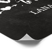 Welkom Chalkboard Brusscript Poster (Hoek)