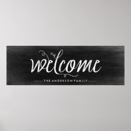 Welkom Chalkboard Kijk met Trendy Typografie Poster