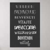 Welkom! Chalkboardposter Poster (Voorkant)