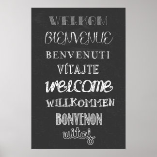 Welkom! Chalkboardposter Poster