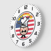Welkom chef-kok met Amerikaanse vlag Grote Klok (Hoek)