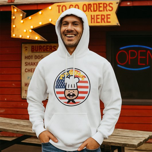 Welkom chef-kok met Amerikaanse vlag Hoodie